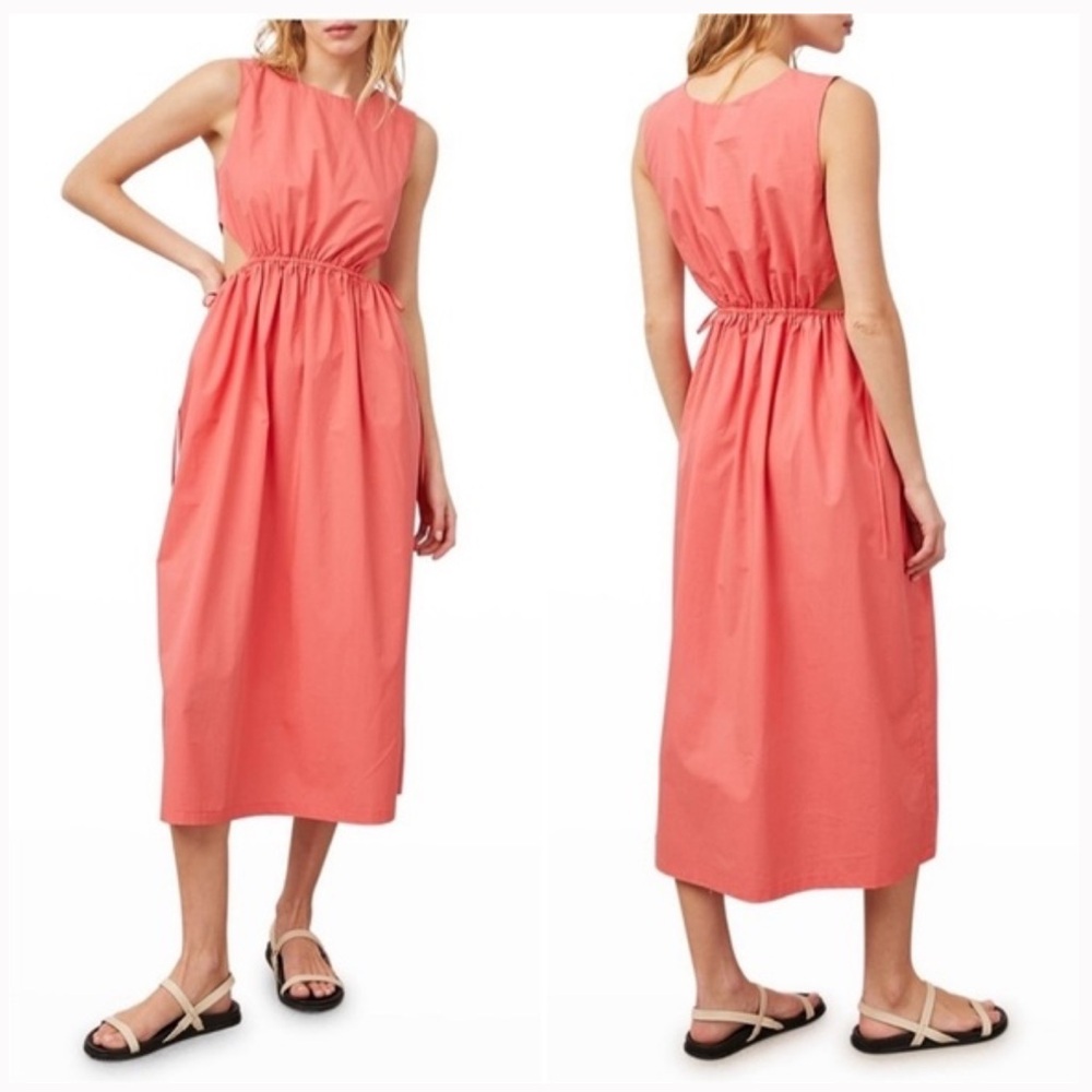 #39.Rails Yvette Side Cut Out Sleeveless Dress Spiced Coral Size M - Picture 4 of 8